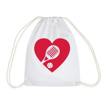 tennis - Drawstring Bag - white - Front