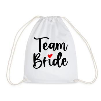 Équipe Mariée I Enterrement de vie de jeune fille Mariage mariée - Sac de sport léger - blanc - Devant