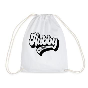 Hubby Est. 2022 - Future Husband, Engagement Party - Drawstring Bag - white - Front