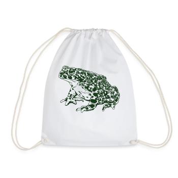 Krötenfrosch Grafik Aquatische Amphibienfrosch Liebhaber - Turnbeutel - Weiß - Vorne