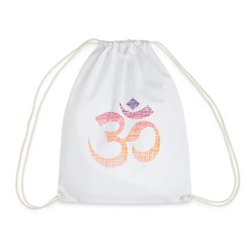 Yoga, Om, Namaste,Vintage - Turnbeutel - Weiß - Vorne