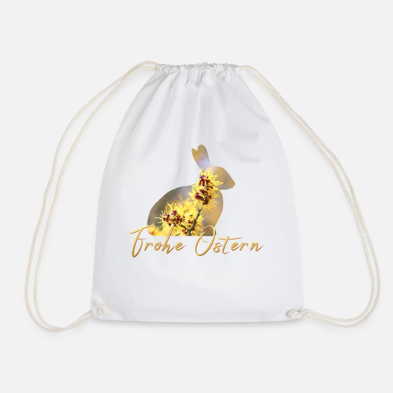 Frohe Ostern - Turnbeutel - Weiß