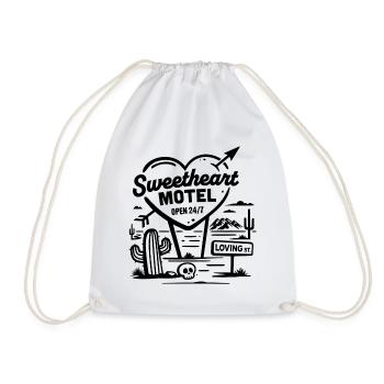 Sweetheart Motel - Drawstring Bag - white - Front