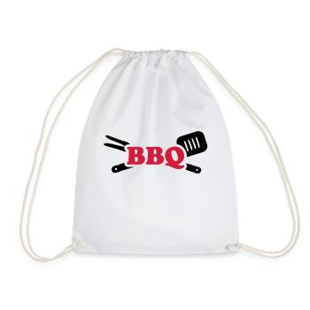 BBQ - Drawstring Bag - white - Front