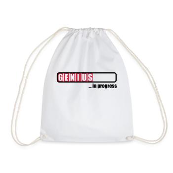 Genius in progress - Drawstring Bag - white - Front