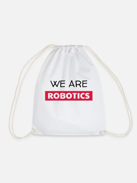 Robotics Robot Robotik Robotique Roboter - Drawstring Bag - white