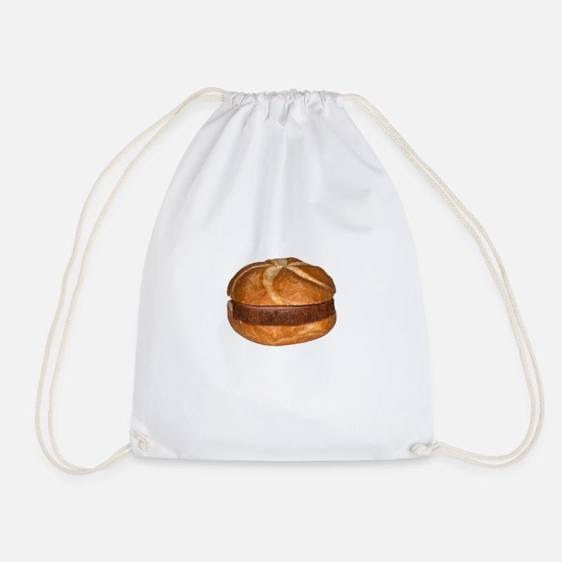Leberkäse Leberkas Leberkäsesemmel Mask - Drawstring Bag - white