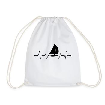 Voile battement de coeur Heartbeat ECG Navig - Sac de sport léger - blanc - Devant