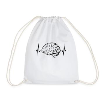 Pulse Heartbeat Cerveau - Sac de sport léger - blanc - Devant