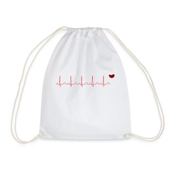 ce design est fait avec amour et passion - Sac de sport léger - blanc - Devant