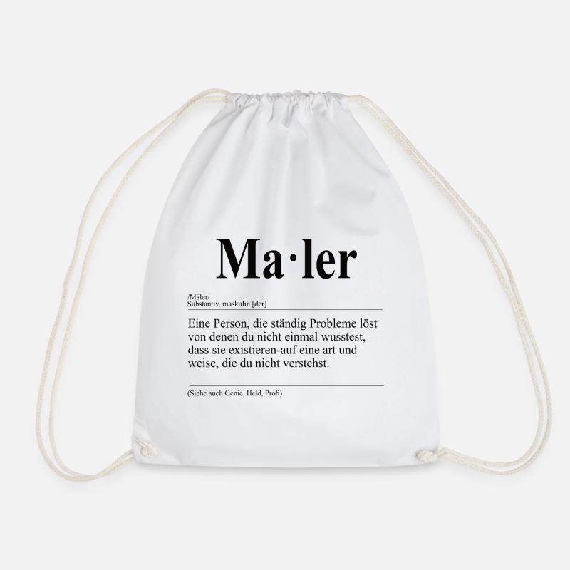 Maler Lustige Berufs Definition - Turnbeutel - Weiß