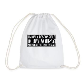ce que je dis citation - Sac de sport léger - blanc - Devant