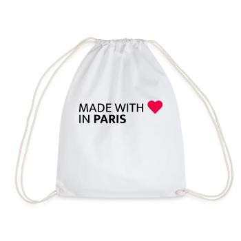 Made with Love in Paris - Turnbeutel - Weiß - Vorne