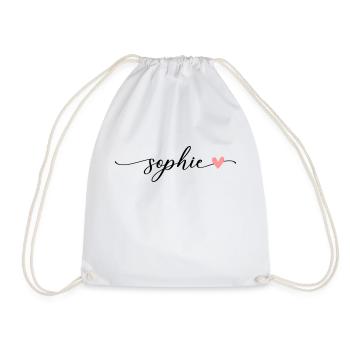Sophie Name Calligraphy Font - Drawstring Bag - white - Front