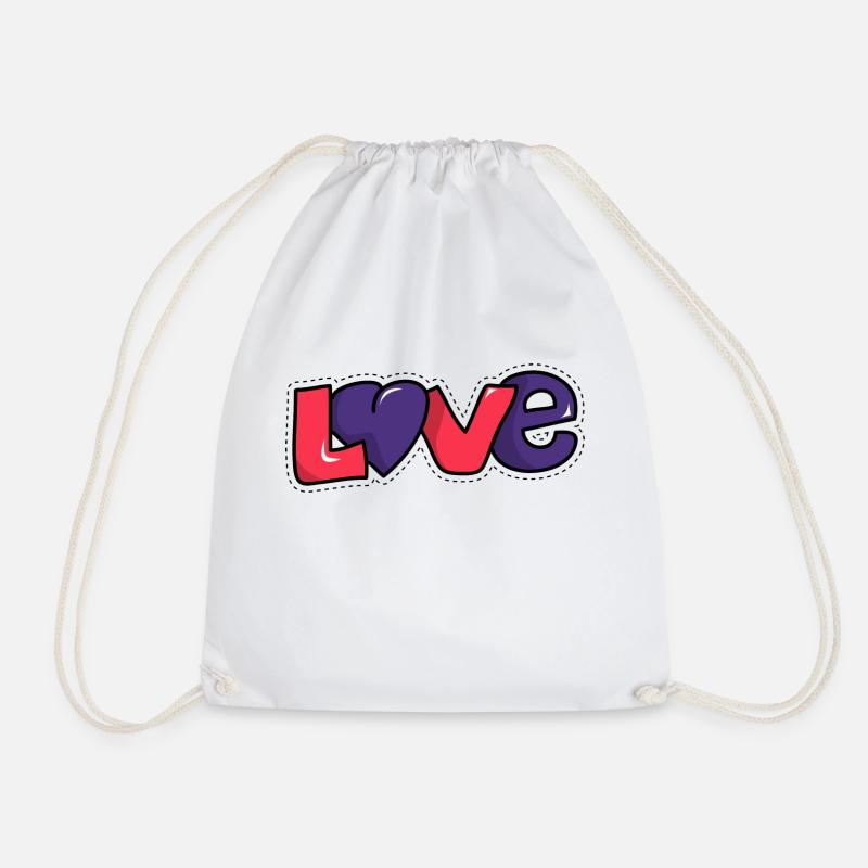 Love - Turnbeutel - Weiß