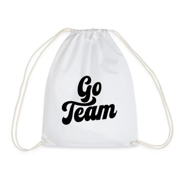 Go Team - Drawstring Bag - white - Front