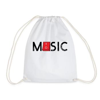 Music On Off - Turnbeutel - Weiß - Vorne