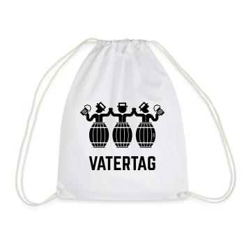 Vatertag Bierfässer (Bier / Männertag / Black) - Turnbeutel - Weiß - Vorne