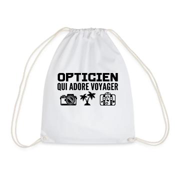 Travellers & Opticians: Passion & Discovery - Drawstring Bag - white - Front