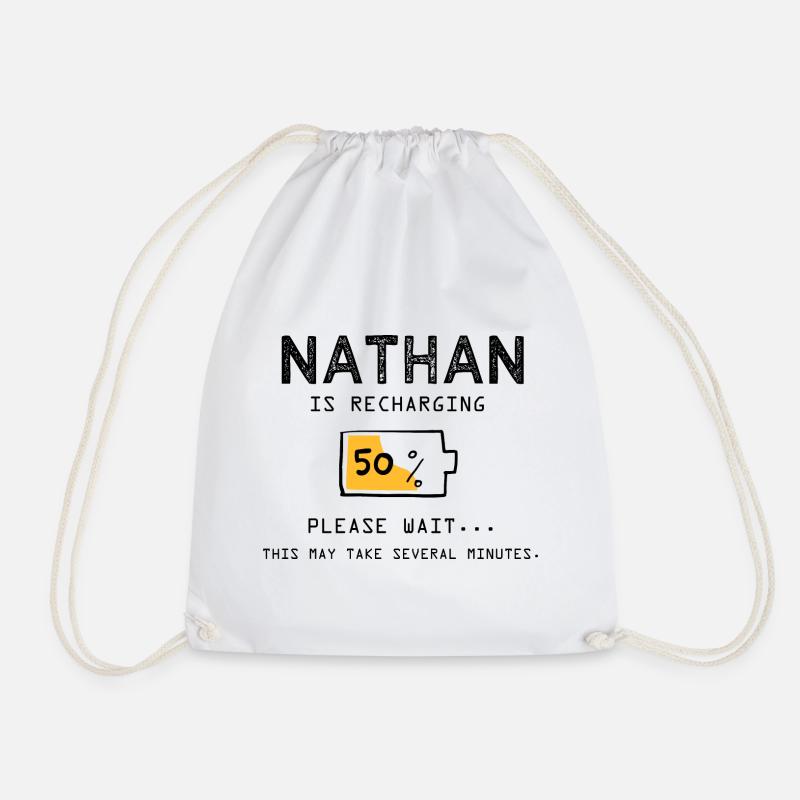 Nathan Lustiger Name Sarkastisch Lustige Geschenke - Turnbeutel - Weiß