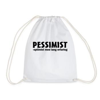 pessimiste optimiste avec une longue expérience - Sac de sport léger - blanc - Devant