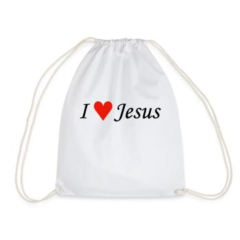 I love Jesus EN - Turnbeutel - Weiß - Vorne