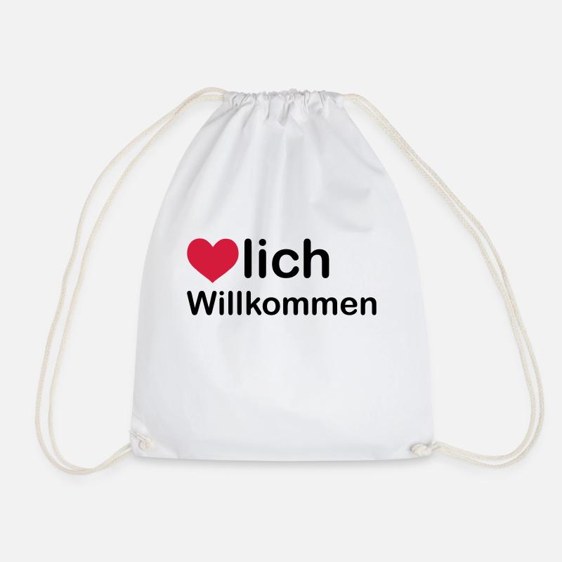 herzlich willkommen - Turnbeutel - Weiß