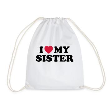 I love my sister - Sac de sport léger - blanc - Devant