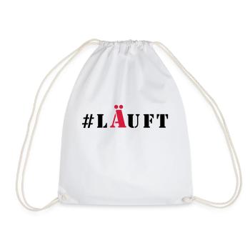 # Läuft Party - Turnbeutel - Weiß - Vorne