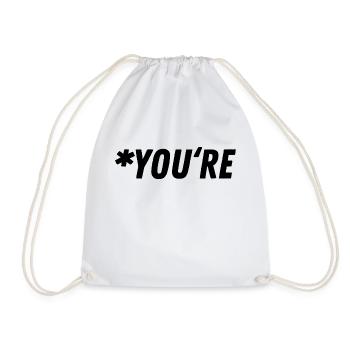 Grammaire Grammaire Cadeau Cadeau Idée - Sac de sport léger - blanc - Devant