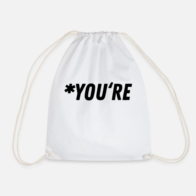 Grammar Grammar Gift Gift Idea - Drawstring Bag - white