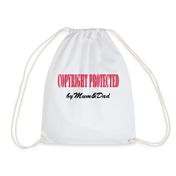 copyright protected by mum and dad - Sac de sport léger - blanc - Devant