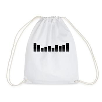 beat_f1 - Drawstring Bag - white - Front