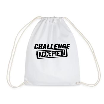 challenge_accepted_ak1 - Turnbeutel - Weiß - Vorne
