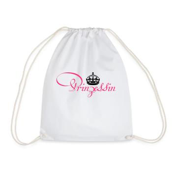 Princess with crown - Drawstring Bag - white - Front