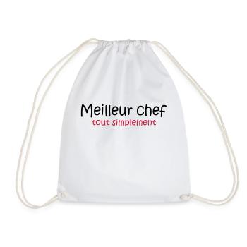 Meilleur chef tout simplement - Sac de sport léger - blanc - Devant