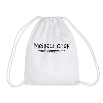 Meilleur chef tout simplement - Sac de sport léger - blanc - Devant