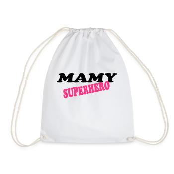 Mamy superhero - Drawstring Bag - white - Front