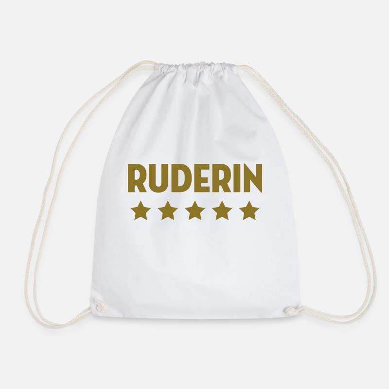 Rudern / Ruderer / Ruderin / Rudergerät / Boot - Turnbeutel - Weiß