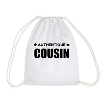 Cousin - Cousine - Famille - Bébé - Naissance - Drawstring Bag - white - Front