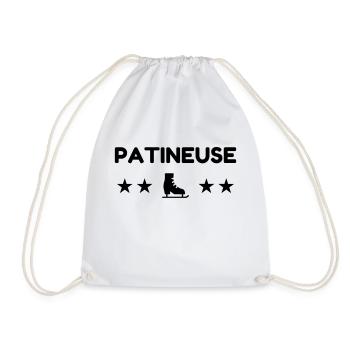Ice Skating Skater Eislaufen Eisläufer Patinage - Drawstring Bag - white - Front
