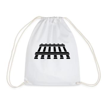 Logo symbole piste - Sac de sport léger - blanc - Devant
