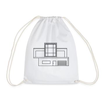 Modern house - Drawstring Bag - white - Front