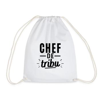 Chef de tribu. cadeau parents - Sac de sport léger - blanc - Devant
