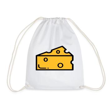 cheese - Drawstring Bag - white - Front