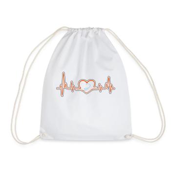 Scorpio heartbeat - Drawstring Bag - white - Front