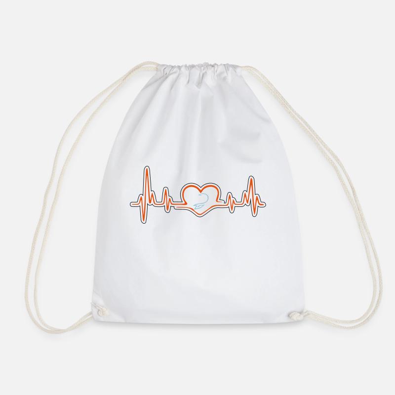 Scorpio heartbeat - Drawstring Bag - white