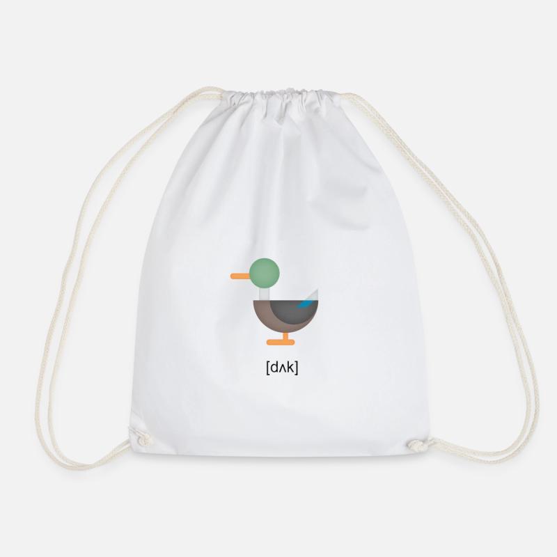 Vintage Duck with Text - Turnbeutel - Weiß