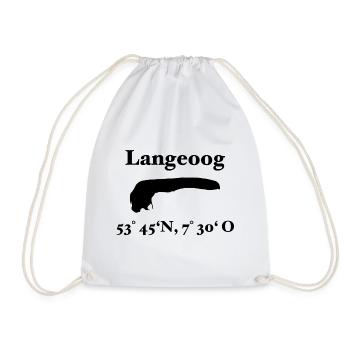 Langeoog North Sea Island Design - Drawstring Bag - white - Front