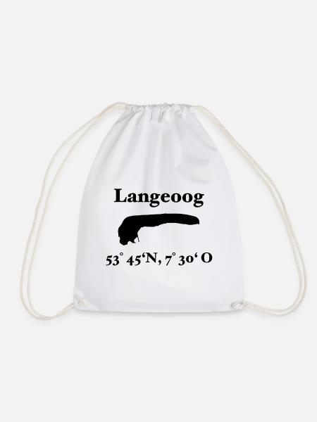 Langeoog Nordsee Insel Design - Turnbeutel - Weiß
